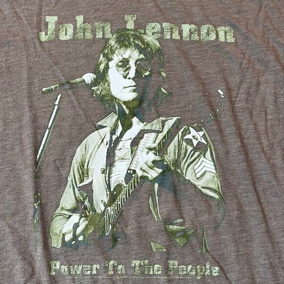 Signatures Network Men's XL Beatles John Lennon "Power To The People" T-shirt - Picture 2 of 4